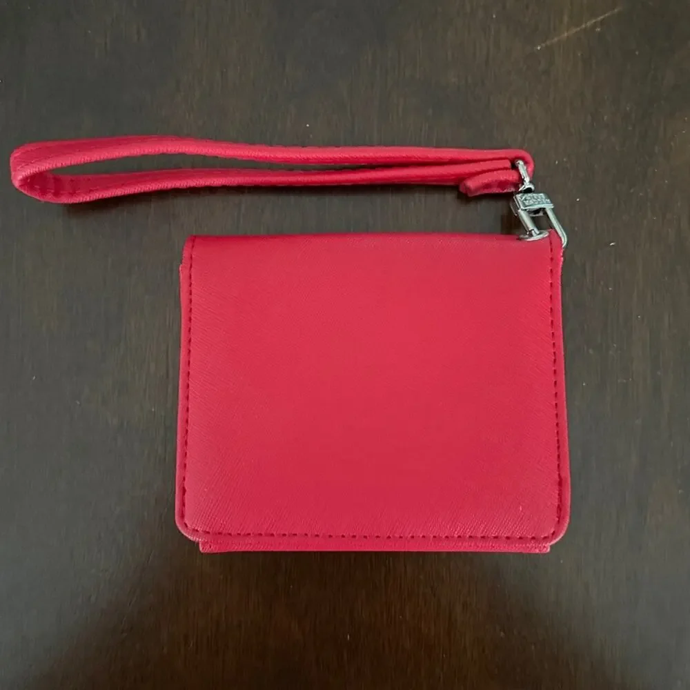 Steve Madden Red Wristlet Wallet with Silver Accents